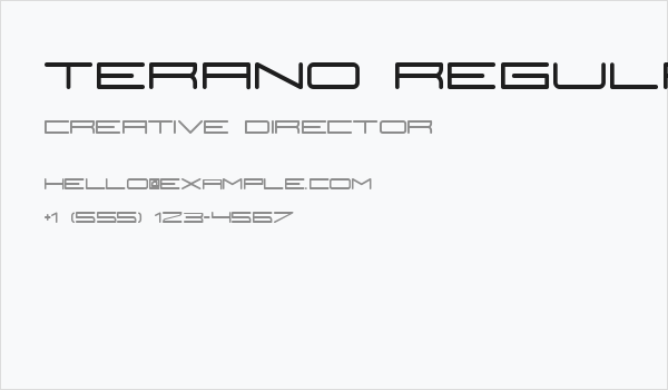 Terano Regular Business Card