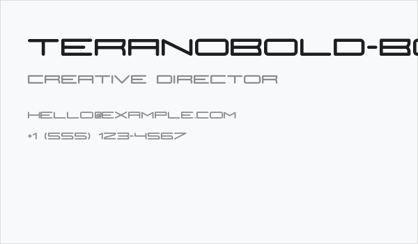 TeranoBold-Bold Business Card