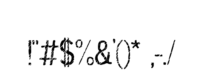 Terbium - Personal Use Only Font OTHER CHARS