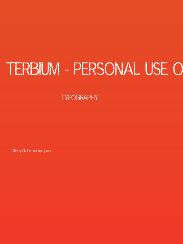 Terbium - Personal Use Only Poster