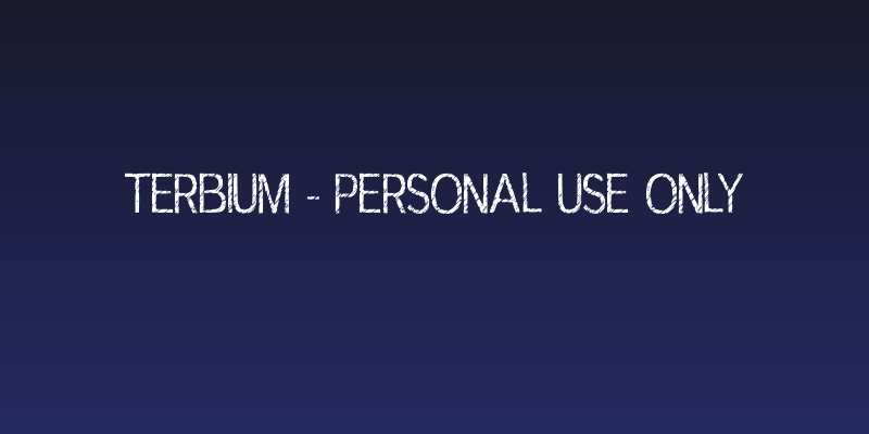 Terbium - Personal Use Only Social Header