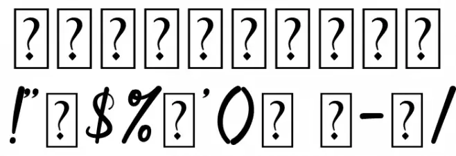 Teressia Script Font OTHER CHARS