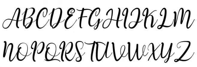 Teressia Script Polices MAJUSCULES