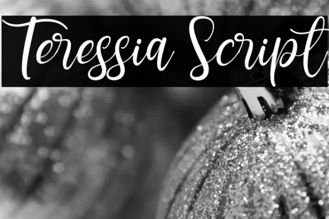 Teressia Script Font examples