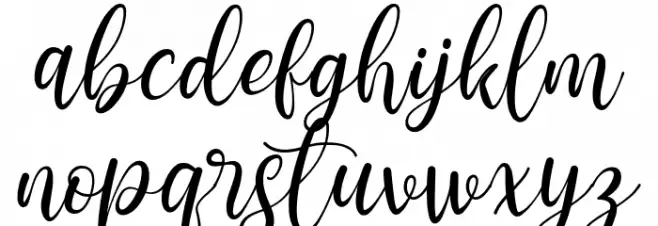 Teressia Script Шрифта строчной