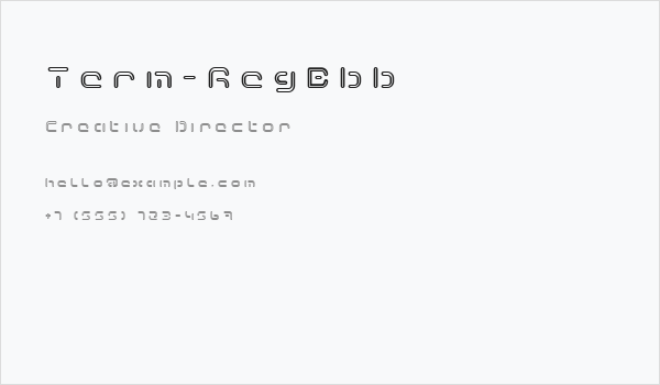 Term-RegBbb Business Card