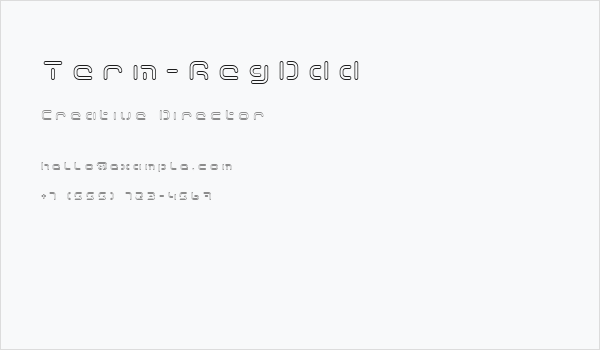 Term-RegDdd Business Card
