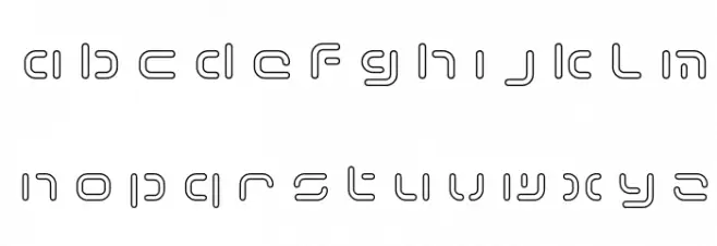 Term-RegDdd Schriftart Kleinbuchstaben