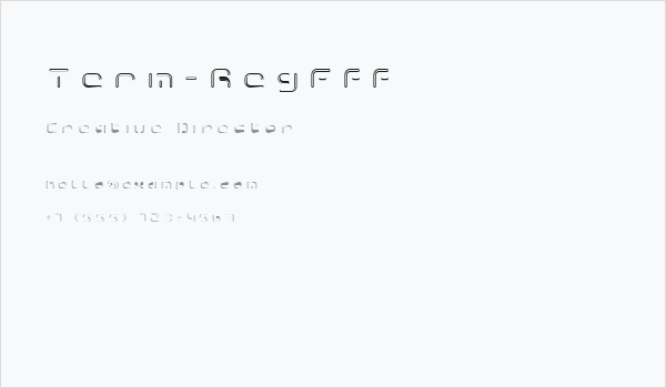 Term-RegFff Business Card