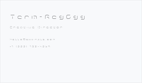 Term-RegGgg Business Card