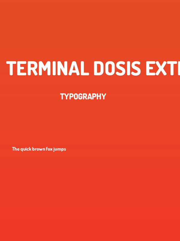 Terminal Dosis ExtraBold Poster