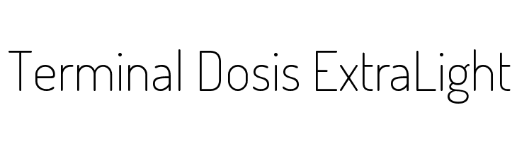 Terminal Dosis ExtraLight Font