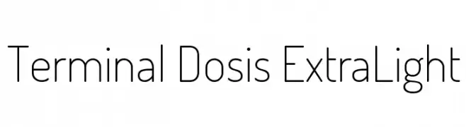 Terminal Dosis ExtraLight  Free Fonts Download