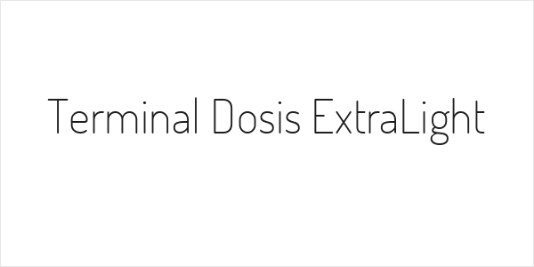 Terminal Dosis ExtraLight Logo