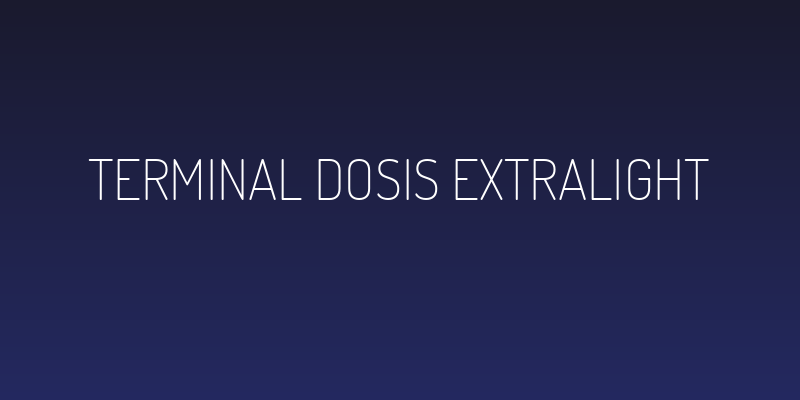 Terminal Dosis ExtraLight Social Header