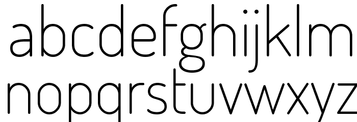 Terminal Dosis ExtraLight Font LOWERCASE