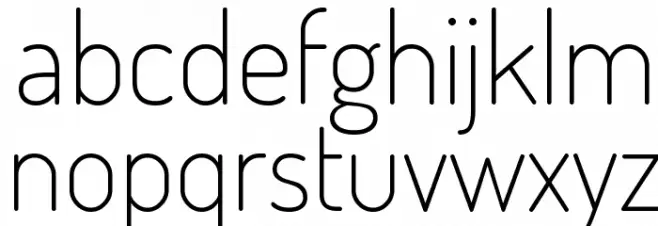 Terminal Dosis ExtraLight Schriftart Kleinbuchstaben