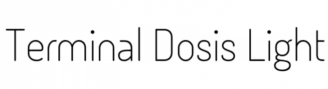 Terminal Dosis Light  Скачать бесплатные шрифты