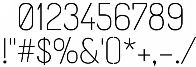 Terminal Dosis Light Font OTHER CHARS