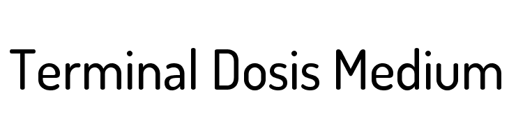 Terminal Dosis Medium Font