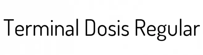 Terminal Dosis Regular  Free Fonts Download