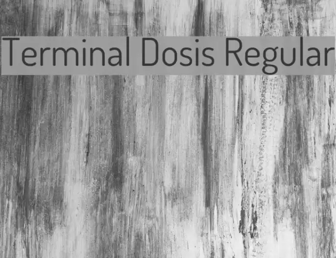 Terminal Dosis Regular Font examples