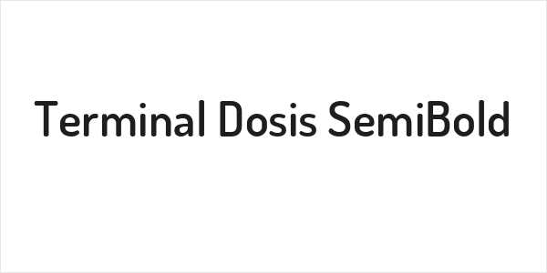 Terminal Dosis SemiBold Logo