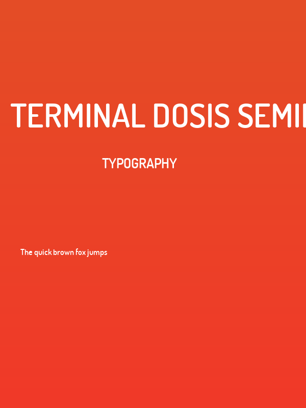 Terminal Dosis SemiBold Poster