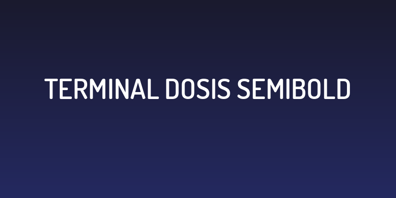 Terminal Dosis SemiBold Social Header