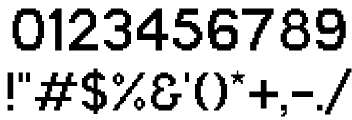 Terminal Grotesque Regular Font OTHER CHARS