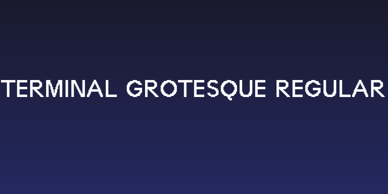 Terminal Grotesque Regular Social Header