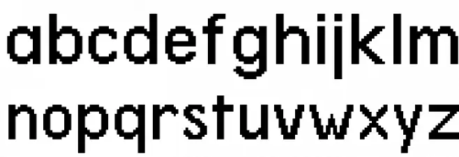 Terminal Grotesque Regular फ़ॉन्ट लोअरकेस