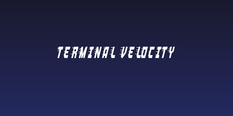 Terminal velocity Social Header