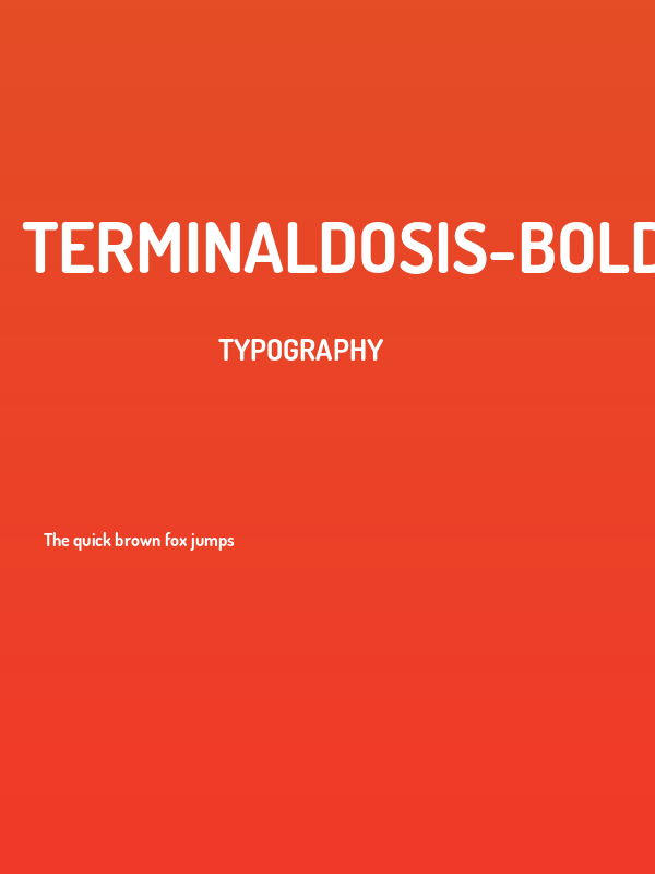 TerminalDosis-Bold Poster