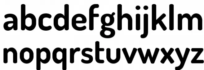 TerminalDosis-Bold Font LOWERCASE