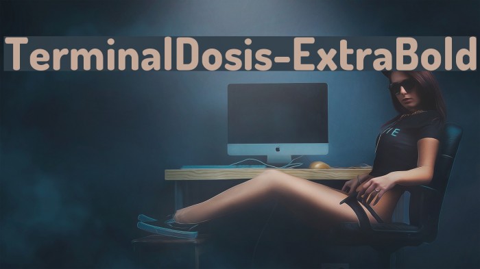 TerminalDosis-ExtraBold Шрифта examples
