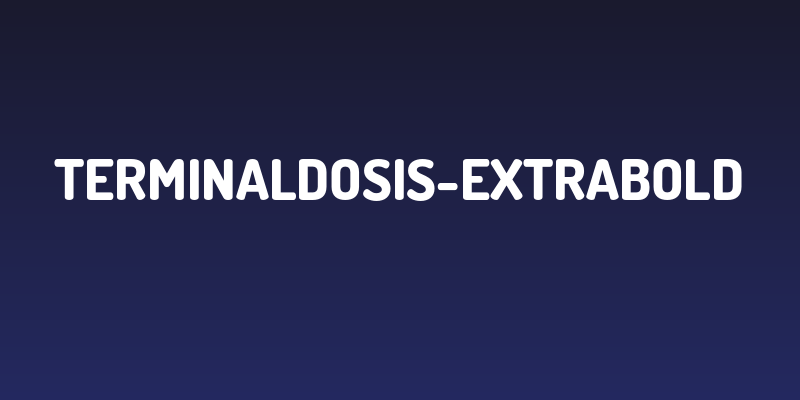 TerminalDosis-ExtraBold Social Header