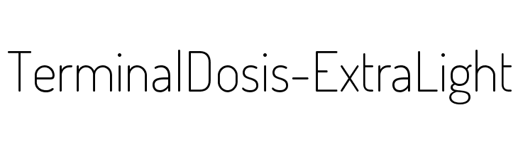 TerminalDosis-ExtraLight Font