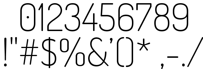 TerminalDosis-ExtraLight Font OTHER CHARS