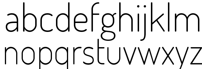 TerminalDosis-ExtraLight Font LOWERCASE