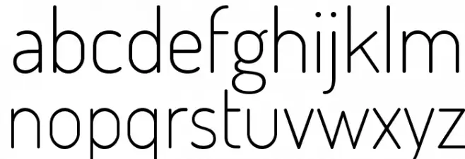 TerminalDosis-ExtraLight Caratteri MINUSCOLO