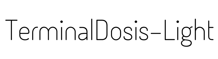 TerminalDosis-Light Font