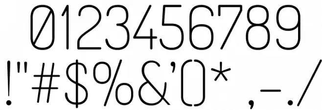 TerminalDosis-Light Font OTHER CHARS