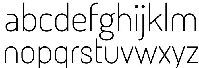 TerminalDosis-Light Font LOWERCASE