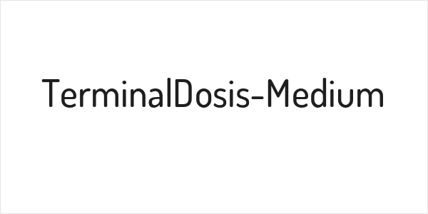 TerminalDosis-Medium Logo