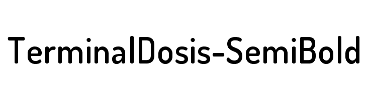 TerminalDosis-SemiBold Шрифта
