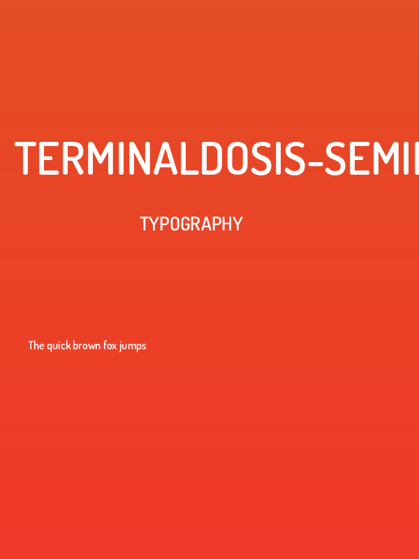 TerminalDosis-SemiBold Poster