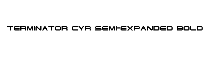 Terminator Cyr Semi-expanded Bold Font