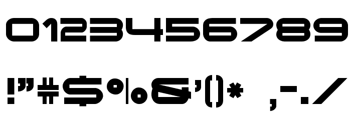 Terminator Cyr Semi-expanded Bold Font OTHER CHARS