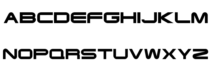 Terminator Cyr Semi-expanded Bold Font LOWERCASE